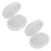 2pcs Swimming Earplug Storage Box Buckle Closure Breathable Holes Earplugs Carry Case Transparent