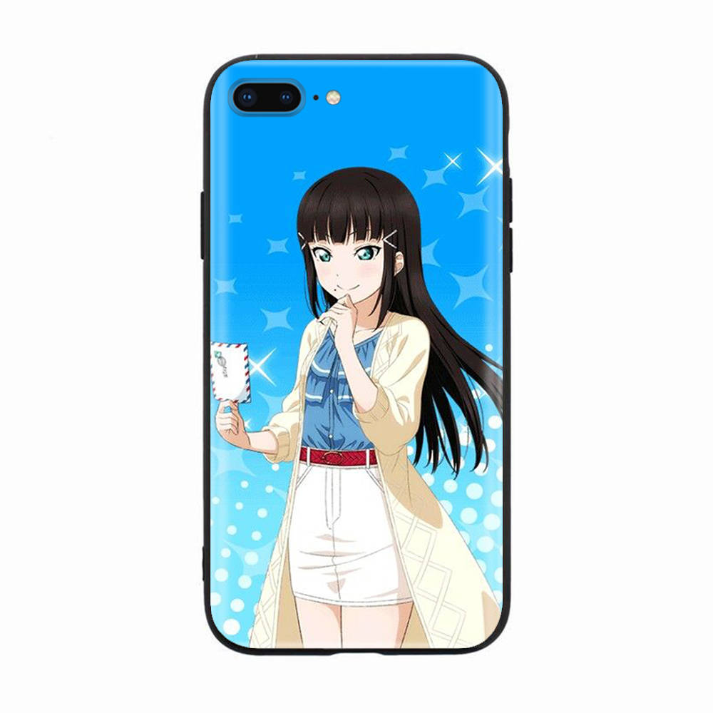 Черный чехол для Xiaomi Redmi 13C Note 9 iPhone XR 7 8 14 15 11 12 13 X XS Pro Max Samsung A25 S23 S24 FE Ultra Plus Dia Kurosawa