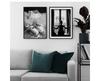 Nordic Posters And Prints Black White Paris Girl Window Ballet Shoes Canvas Painting Wall Art Decorative Picture For Living Room