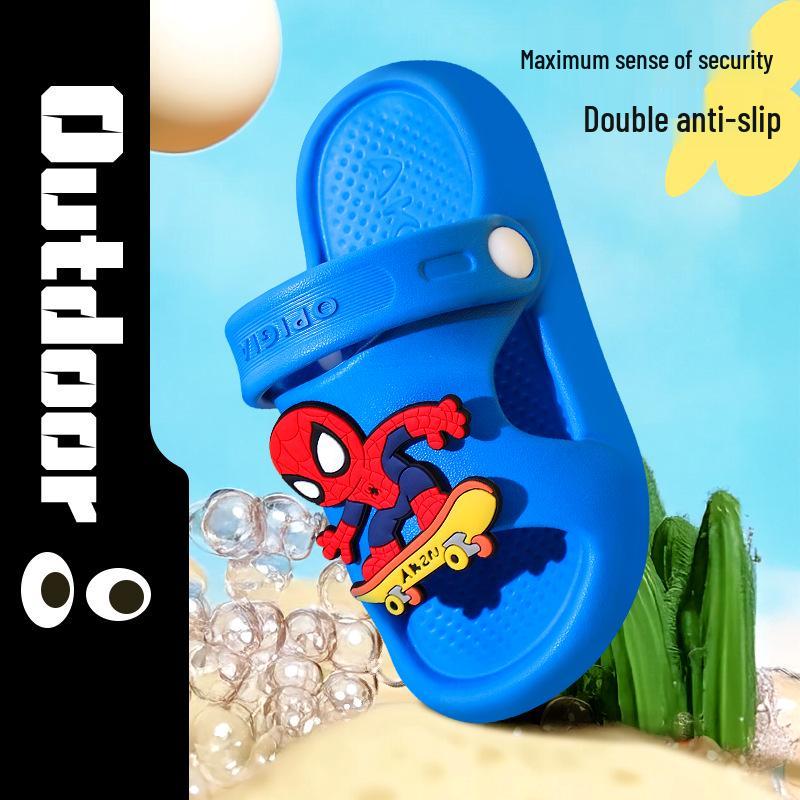 Детские клоги из ЭВА, лето 2025: Нескользящие толстоподошвенные сандалии для мальчиков