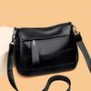 Fashion Soft Leather Large Capacity Multi-compartment Simple Washed Leather Small Square Bag Versatile Commuter Shoulder Messenger Bag