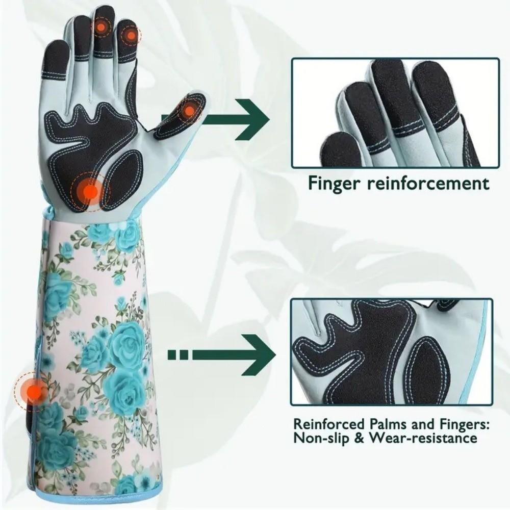 1 Pair Anti-Puncture Long Gardening Gloves Long Elbow Design Work Safety Glove Harvesting Peppers