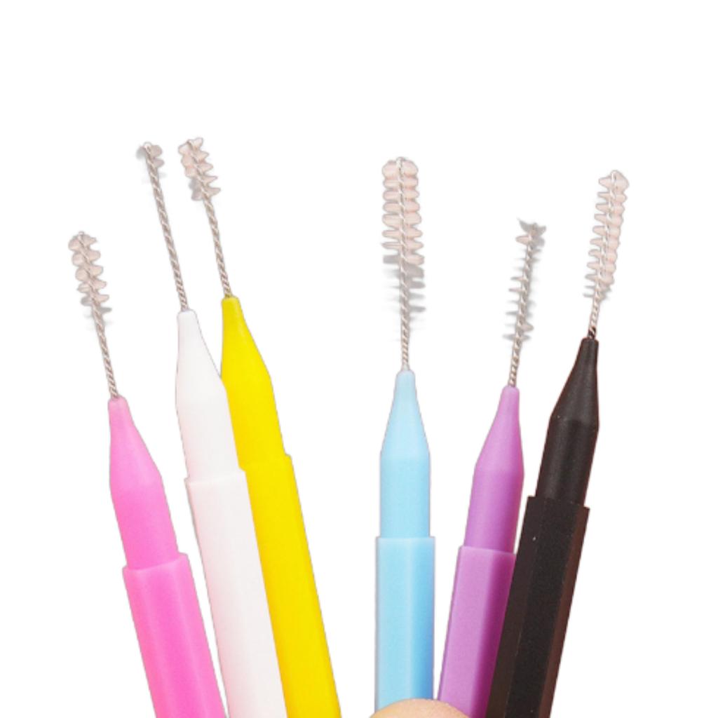 50 interdental brushes, interdental brushes, orthodontic toothbrushes, pink 0.6mm