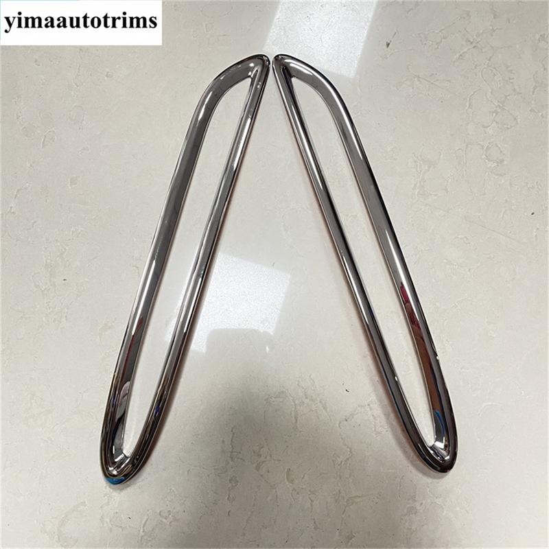 ABS Chrome Car Rear Bumper Fog Lights Lamps Reflector Frame Covers Trim Accessories For Mercedes-Benz GLB 200 X247 -