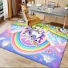 1pc Rainbow pony Soft Printed Area Rug, Office Carpet, Under Chair Protector Blanket for Bathroom, Living Room, Bedroom, Laund