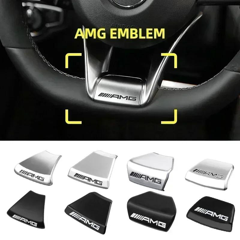 W204 New Car For Mercedes benz AMG For AMG Logo Steering Wheel Sticker Car Emblem Cover Interior Sticker Decal For AMG Mercedes EE6