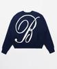 BADBLOOD Classic Big Logo Crewneck Sweater - Navy