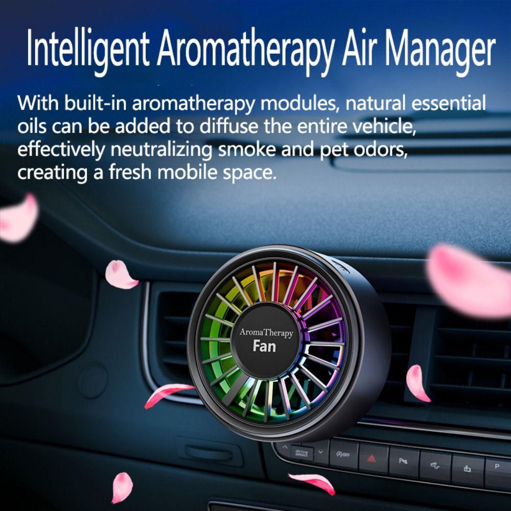 3 IN 1 Car Air Freshener USB Car Outlet Fan Portable Car Diffuser Fan  Ventilation Ornaments