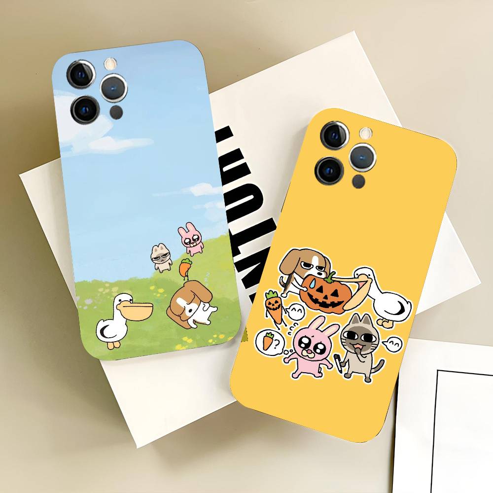 Забавный мультяшный L-lipu Friends Чехол для телефона Силиконовый Мягкий Для IPhone 17 Air 16 15 14 13 12 11 Plus Pro Max Plus