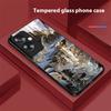 Градиентная бабочка для Oppo A79 5G 58 78 74 60 4G Reno 11F Realme GT 6 11 Note 50 10 C55 X2 Закаленное стекло Черный чехол для телефона