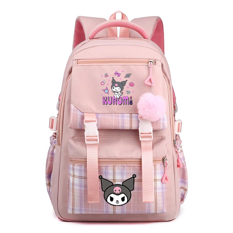 Cartoon Pattern College Style Backpack Large Capacity Junior High School High School Student Cute Style Schoolbag