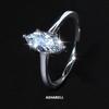 New Design S925 Silver 18k Gold Plated 1CT 2CT VVS D Color Marquise Cut Moissanite Women Ring Engagement Wedding Moissanite Band