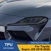 Защитная пленка для фар автомобиля для Toyota Supra J29 2019-2026 Дымчато-черная TPU PPF Готовая к вырезанию Антицарапающая Виниловая пленка для оклейки фар