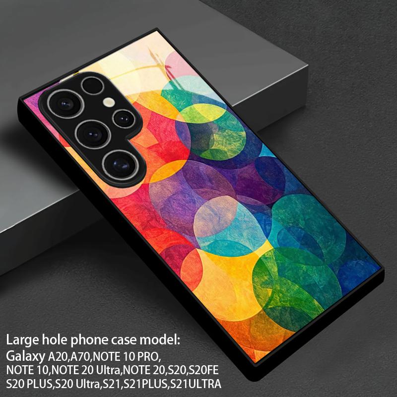 Абстрактный Цветной Узор 2D Чехол для Телефона для Samsung S26 S25 S24 S23 S22 S21 S20 A56 A36 A16 - Прочный Стеклянный Защитный Чехол