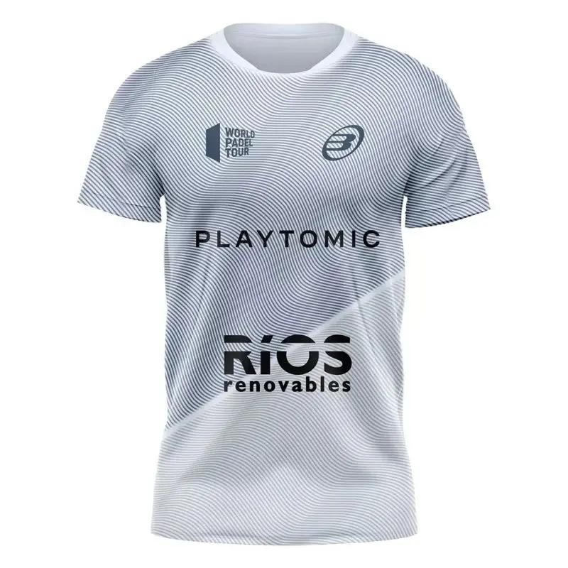 2024 новейшая летняя футболка с 3D принтом Padel Bullpadel мужской теннисный костюм летний спортивный настольный теннис бадминтон спортивная одежда дышащая