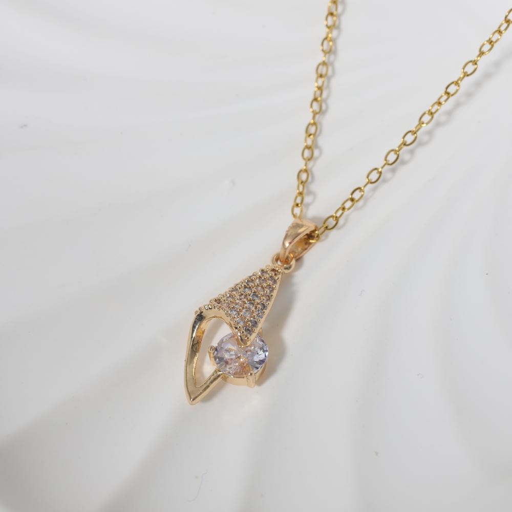 Простые подвески в виде ракушек/крыльев для женщин, ожерелье с цирконами, свадебные украшения, аксессуары