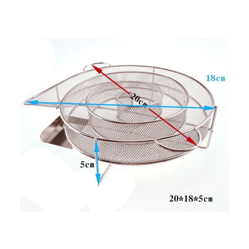 Round Stainless Steel BBQ Smoker Box for Wood Chips - Cold Smoke Generator Mesh Basket