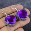 Натуральный розовый аметист драгоценный камень 925 стерлинговое серебро ювелирное изделие серьга 1.69" M6W69