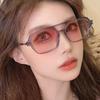 Fashion Vintage Square Sunglasses Woman Brand Retro Small Frame Sun Glasses Female Double Bridges Design Eyeglasses UV400
