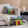 Cute teletubbies Cushion Cover Throw Pillow Cover Hidden Button Durable Polyester Chair Cushion