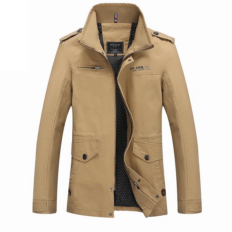 Men's Jacket Jacket Spring and Autumn Youth Men's Clothing Casual Thin Jacket Men's Korean Version Washed Pure Cotton