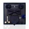 Luxury Groom Tie, Pocket Square & Boutonniere Gift Set for Weddings