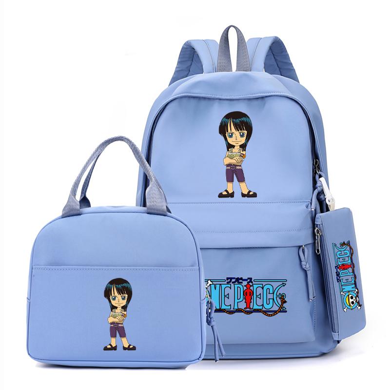Цельный рюкзак в стиле аниме, 3 шт./компл., рюкзак для девочек-подростков, школьный рюкзак с сумкой для обеда, сумка для книг, удобная дорожная сумка