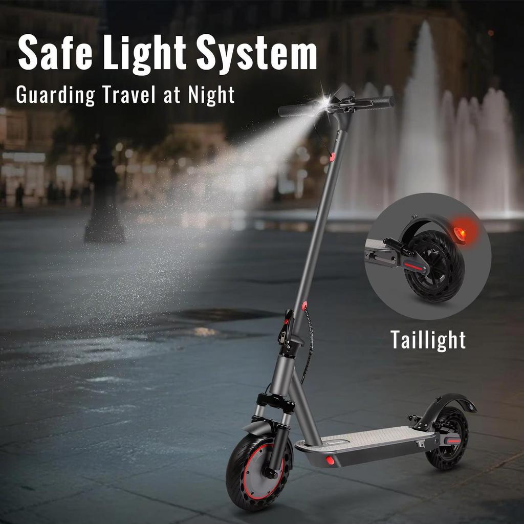 The N7MAX folding electric scooter is equipped with a 500W motor and a 36V 12.5Ah battery, with a maximum speed of 35KM/h