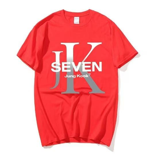 2026 Hot Jungkook Solo Single Sevendesign T-shirt for Youth Crew Neck T-shirt Men Women Short Sleeve Casual Tees Jungkook Fans Clothes Loose Tops