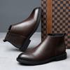 Classic Simple Men's Chelsea Boots British Style High Top Casual Shoes Formal Dress Business Footwear Elegantes Male Ankle Boots