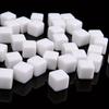 10pcs/set 16MM Blank White Dice Set Acrylic Rounded D6 Dice Cubes for Game, Party, Fun, DIY Sticker and Math Teaching, Pack of 10