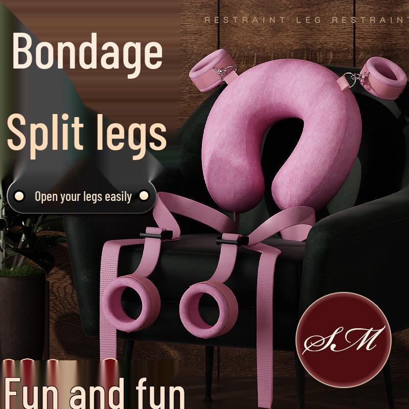 Deba Adult Split Leg Pillow & Handcuffs Set for Bedroom Fun