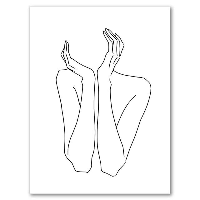 1 шт. настенное украшение постер спальня декор для комнаты абстрактные простые украшения для дома линии лицо холст картины постеры картинки без рамки