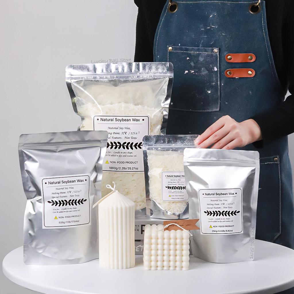 500 г/1 кг чистый соевый воск парафиновый материал Pre-Soy Wax-Core пигменты ароматерапия чистый парафин воск DIY свечи ручной работы ремесла