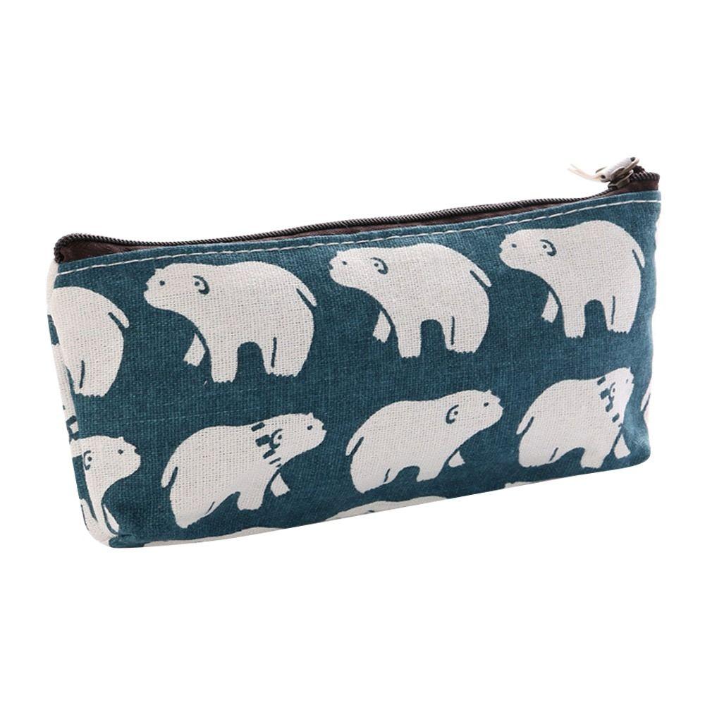 Сумка для ручек большой емкости, холщовая сумка для хранения канцелярских принадлежностей, прочная косметичка