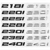 3D ABS Car Rear Trunk Letters Logo Badge Emblem Sticker For BMW 2 Series 216i 218i 220i 225i 228i 230i 235i 240i F22 F23 F46 F45