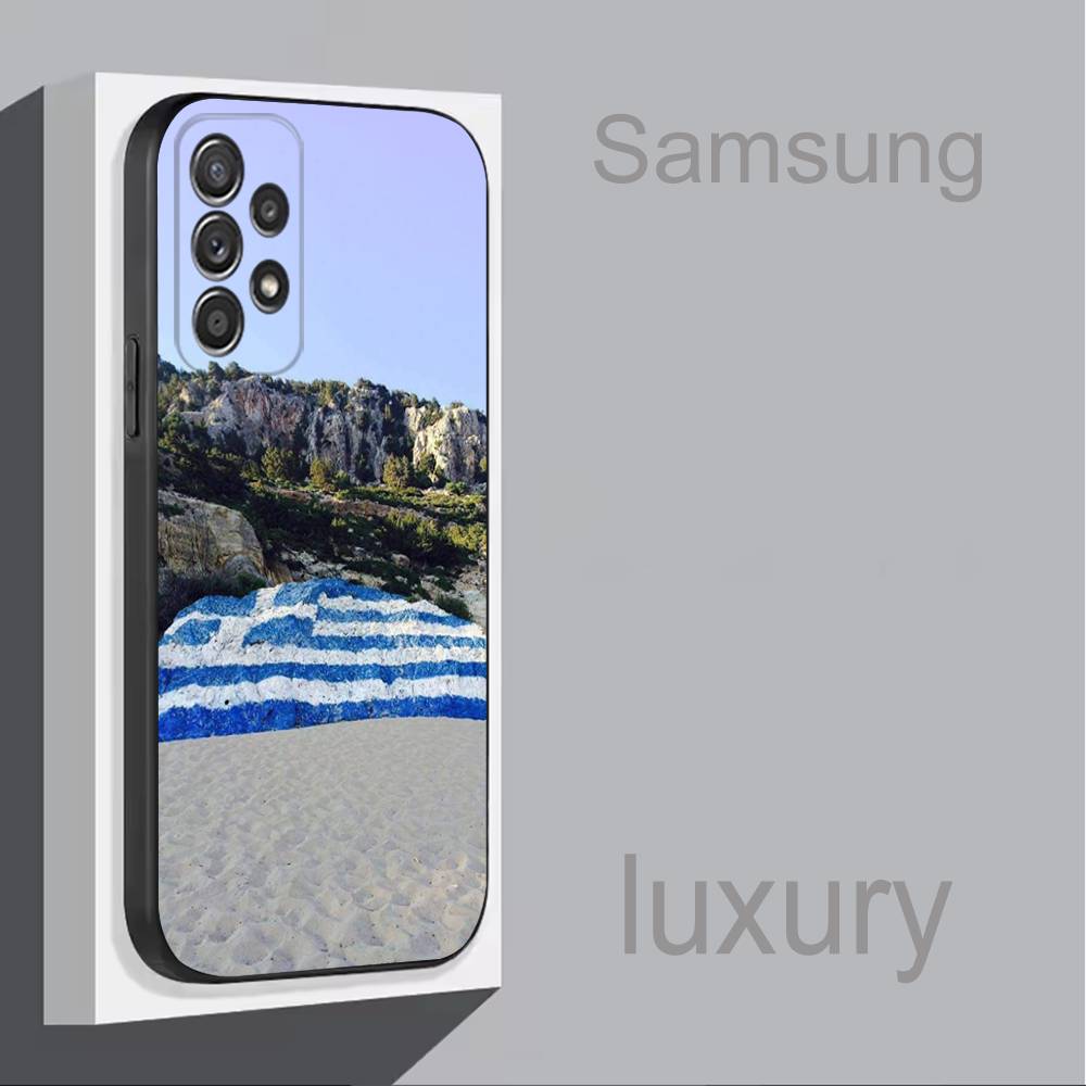 Греция Флаг Греции Карта Для Samsung S 25,24,23,22,30,21,10,9,Ultra,Plus,Lite,FE,4,5G Черный Мягкий Чехол Чехол для Телефона