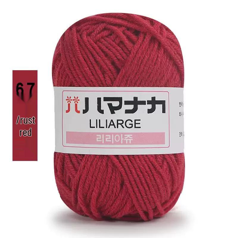 Пряжа из молочного хлопка, 4-слойная: Пряжа средней толщины для детских изделий, ручного вязания шарфов, вязания крючком обуви, кукол и DIY-проектов.