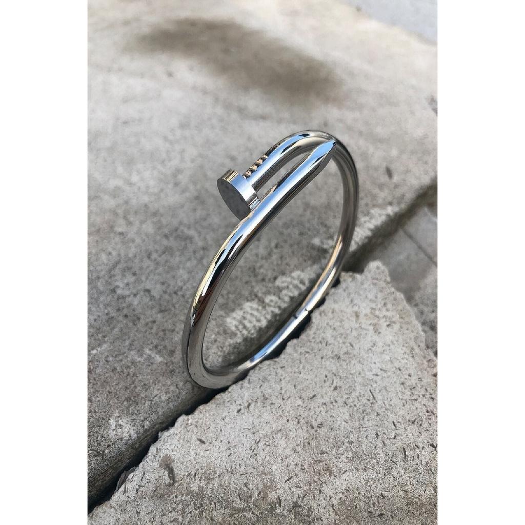 Браслет-гвоздик унисекс с родиевым покрытием