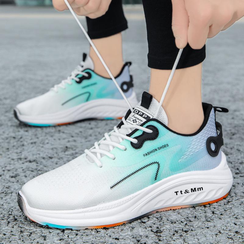 Мужская обувь новая дышащая сетчатая поверхность летящая тканая модная обувь молодежная студенческая спортивная повседневная обувь кроссовки