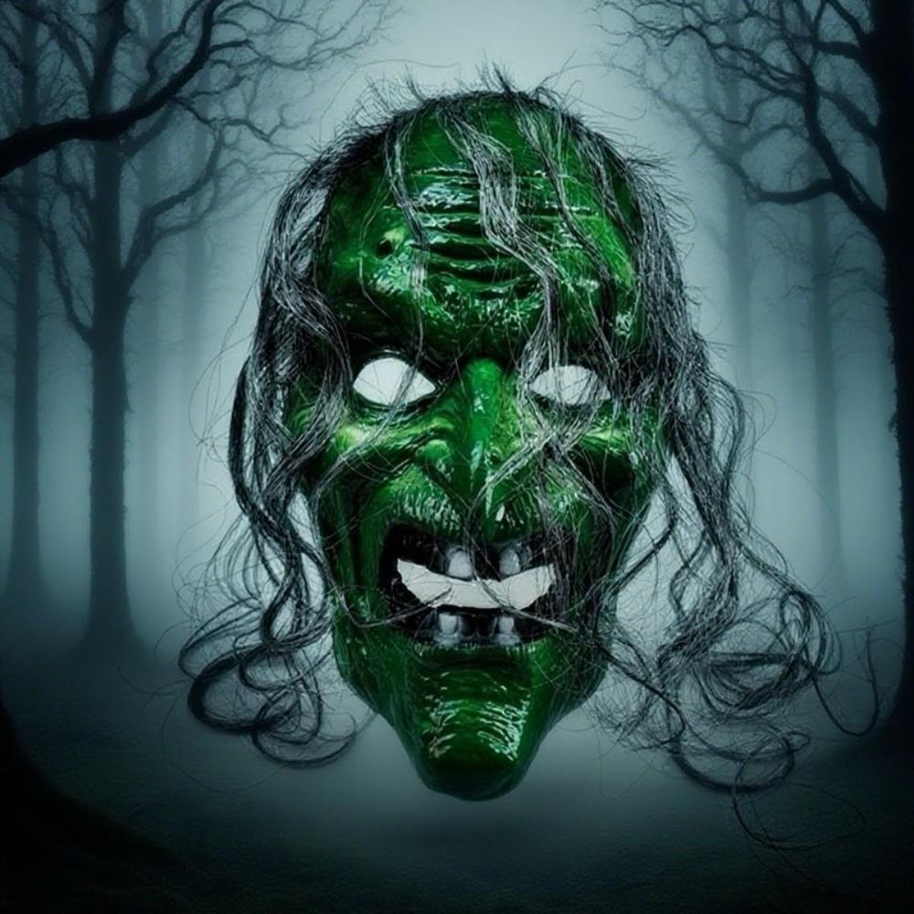 Realistic Halloween Witch Mask Spooky Terrifying Cosplay Mask Costume Party Supplies