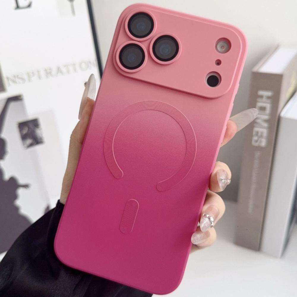 Gradient Color Magnetic Phone Case for Magsafe with Camera Lens Protection For iPhone 17 Pro Max Air 16e 16 15 14 Plus 13 12 11
