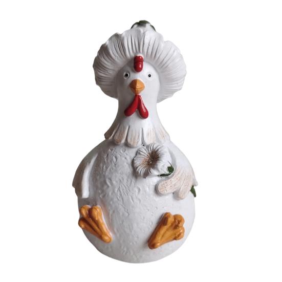 Фигурка курицы, Милая статуэтка курицы из смолы, Маленькая статуэтка домашнего животного для стола, Двора, Сада, Патио, Газона, Декор для дома