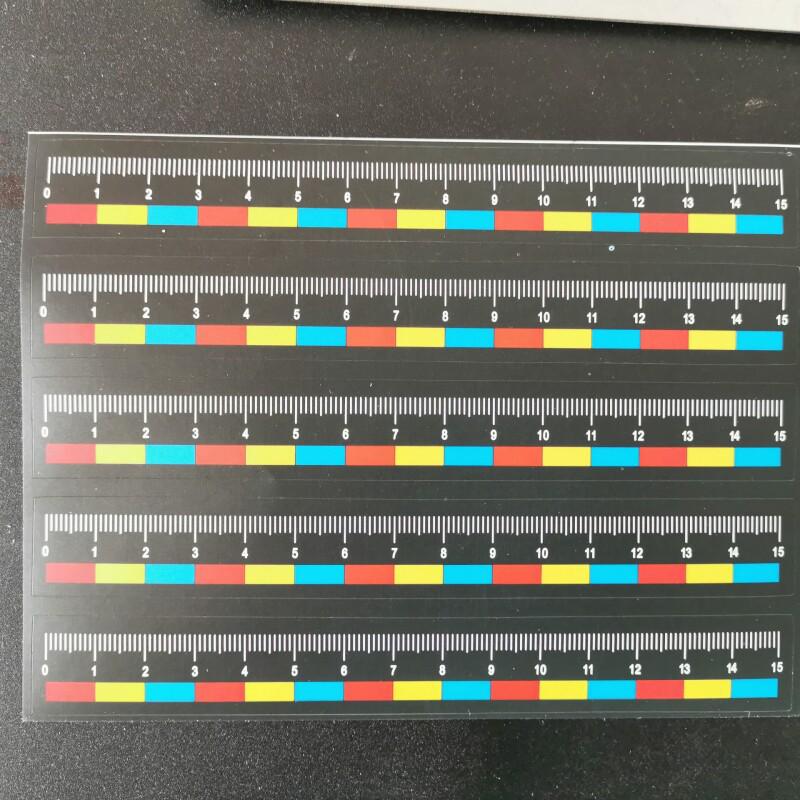 12cm Two-Color Adhesive Transparent Photo Scale for Forensic Ruler