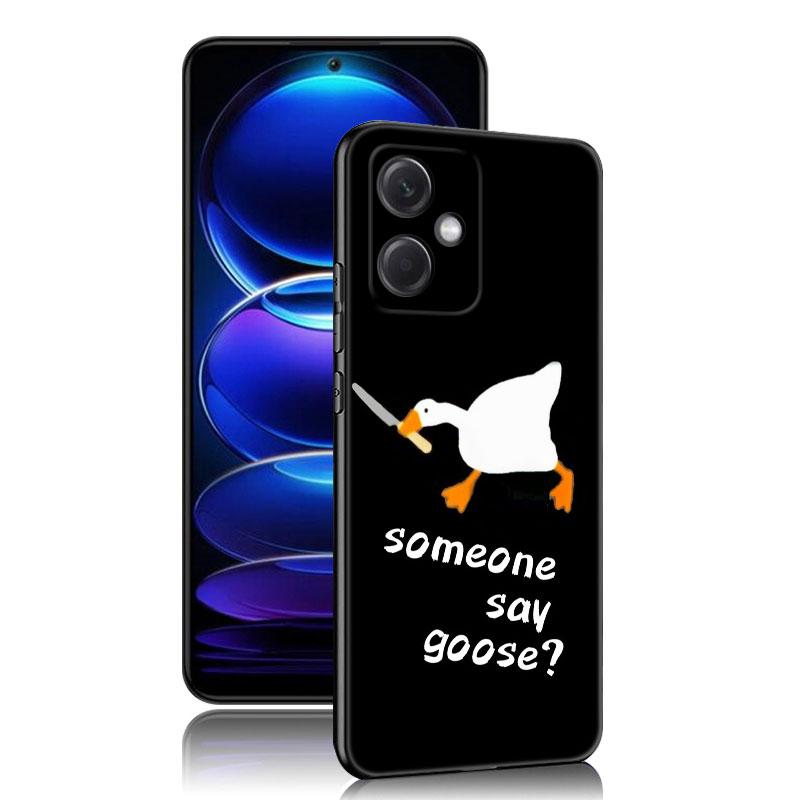 Новый забавный черный силиконовый чехол для телефона Duck Goose для Xiaomi Redmi Note 10 11 11S 12 13 4G 8 9 11T Pro 5G Plus 8T 9S 10S 12S