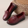 Leather Mother Shoes Spring and Autumn Women's Single Shoes Non-slip Leather Shoes Flat Women's Shoes Middle-aged and Elderly Casual Shoes