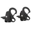 2PCS Boat Mudguard Clip Quick Release Stainless Steel Boat Bumper Hangers for 3 8in To 5 8in Rope Black
