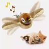 USB Flapping Bird Sparrow Cat Toy Hangable Pet Simulation Sparrow Toy