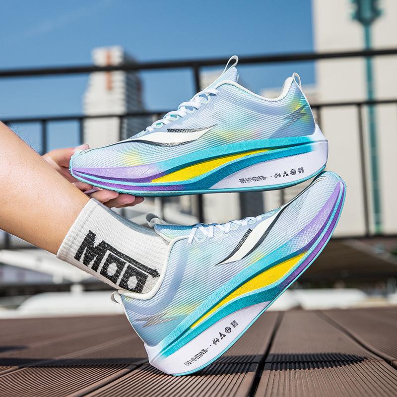 2025 новые летние профессиональные карбоновые кроссовки для бега с амортизацией, дышащие мужские спортивные кроссовки из сетки