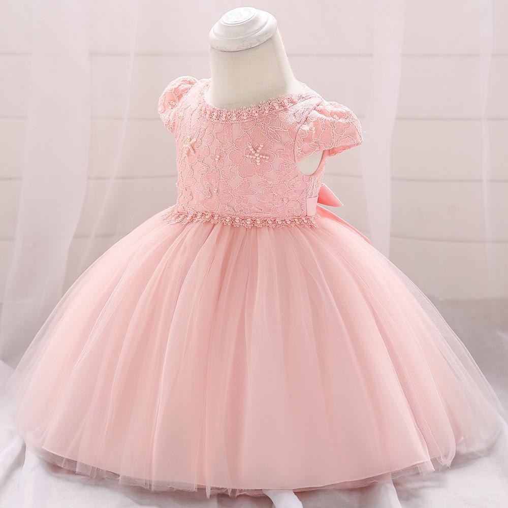 European & American Baby Girl Lace Mesh Princess Birthday Dress